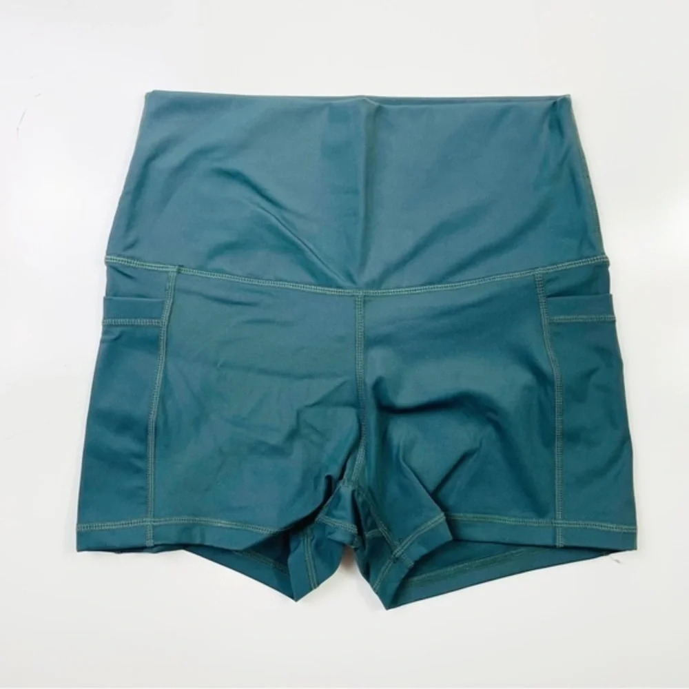SOOTHFEEL High Waist Yoga Shorts with Side Pockets Tummy Control Size Small